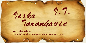 Vesko Taranković vizit kartica